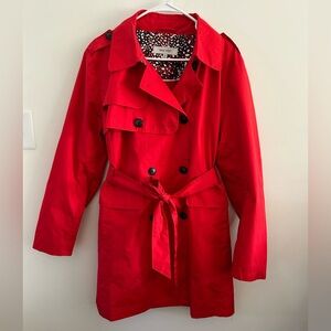 Women's Red Trench Coat